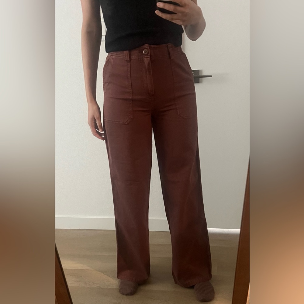 Women’s Brown Wide-leg Jeans